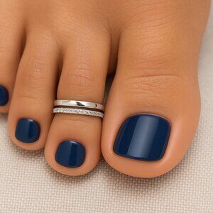 NEW Real Sterling Silver Toe Ring Set of 2 – Handmade Adjustable Toe Rings